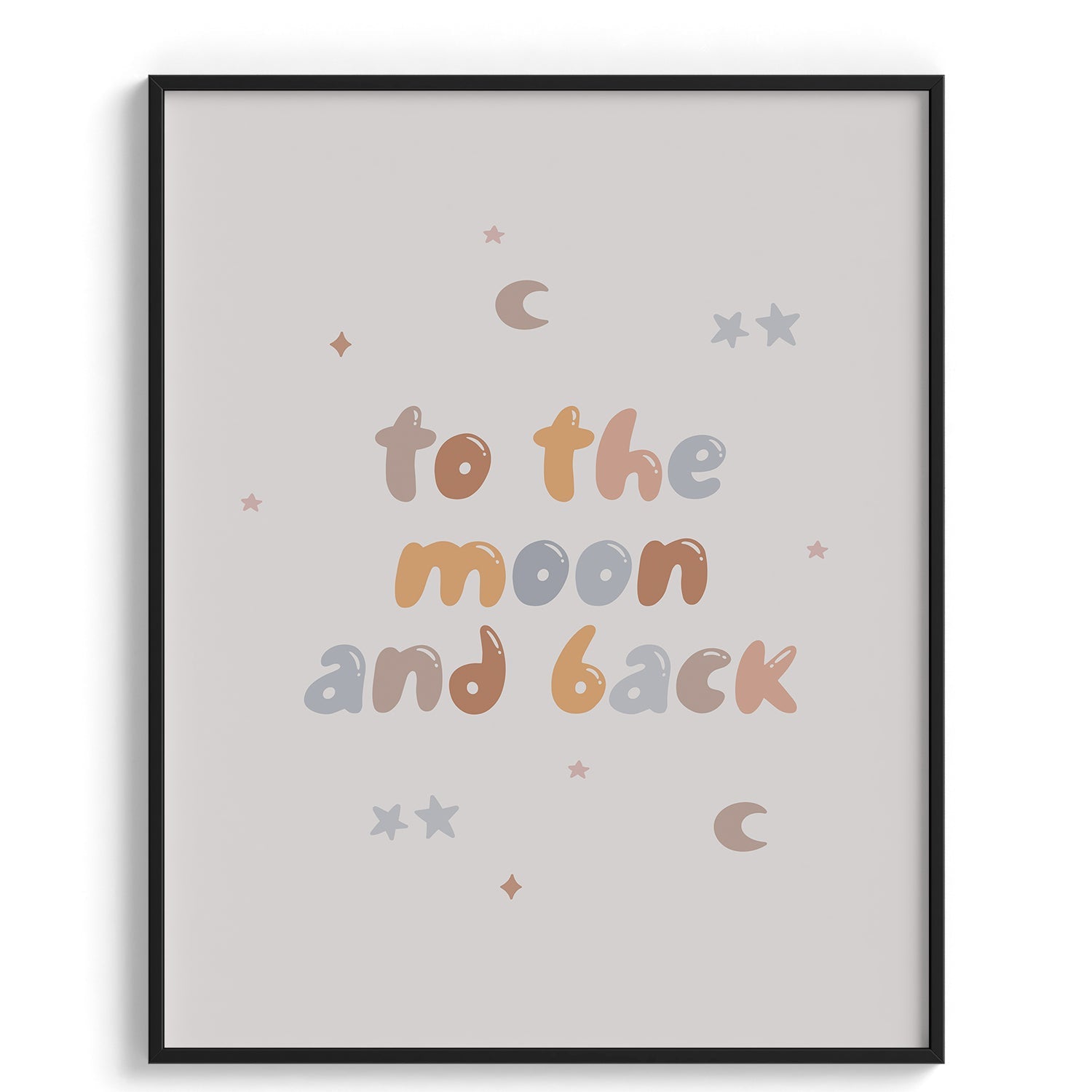 To the Moon and Back Nursery Print