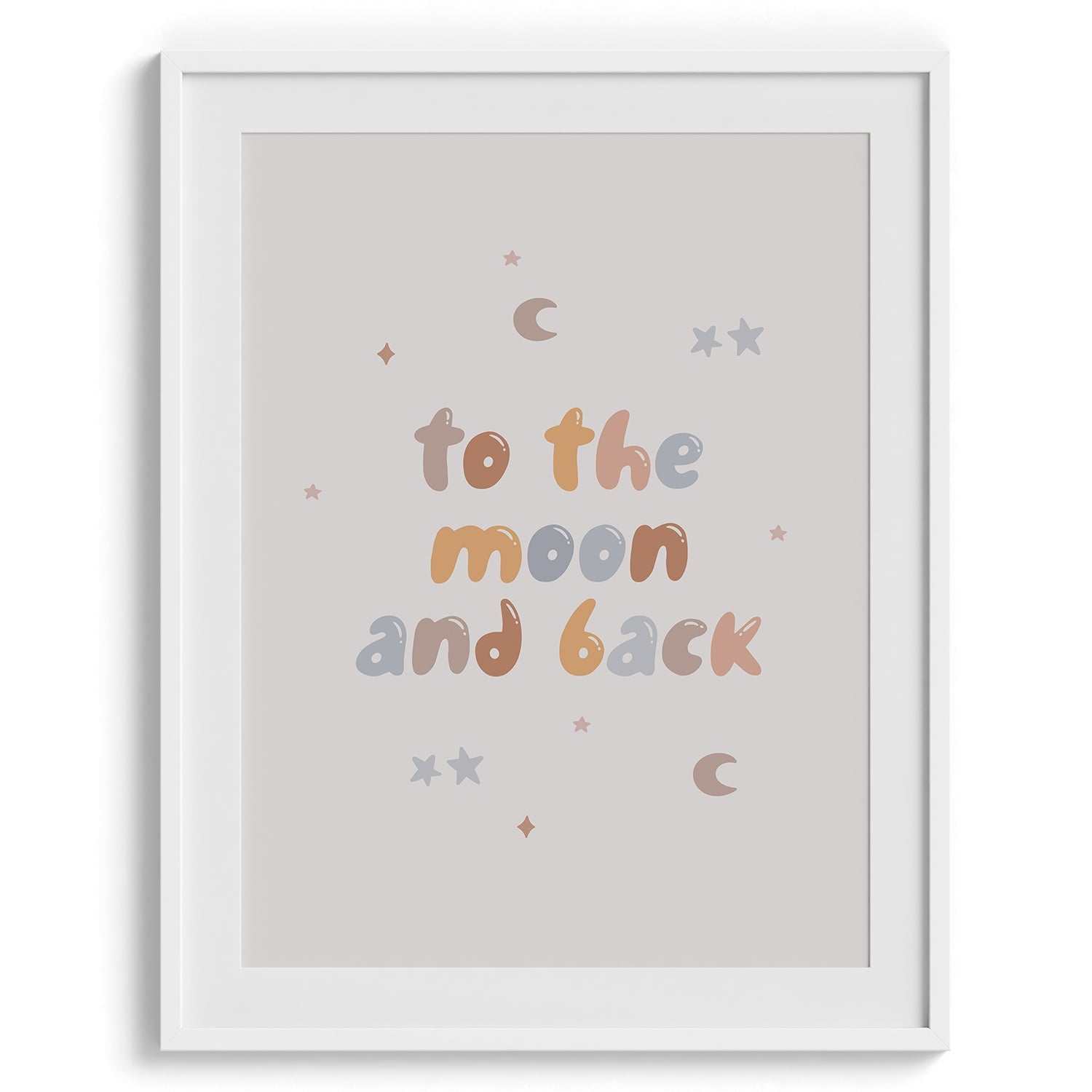 To the Moon and Back Nursery Print