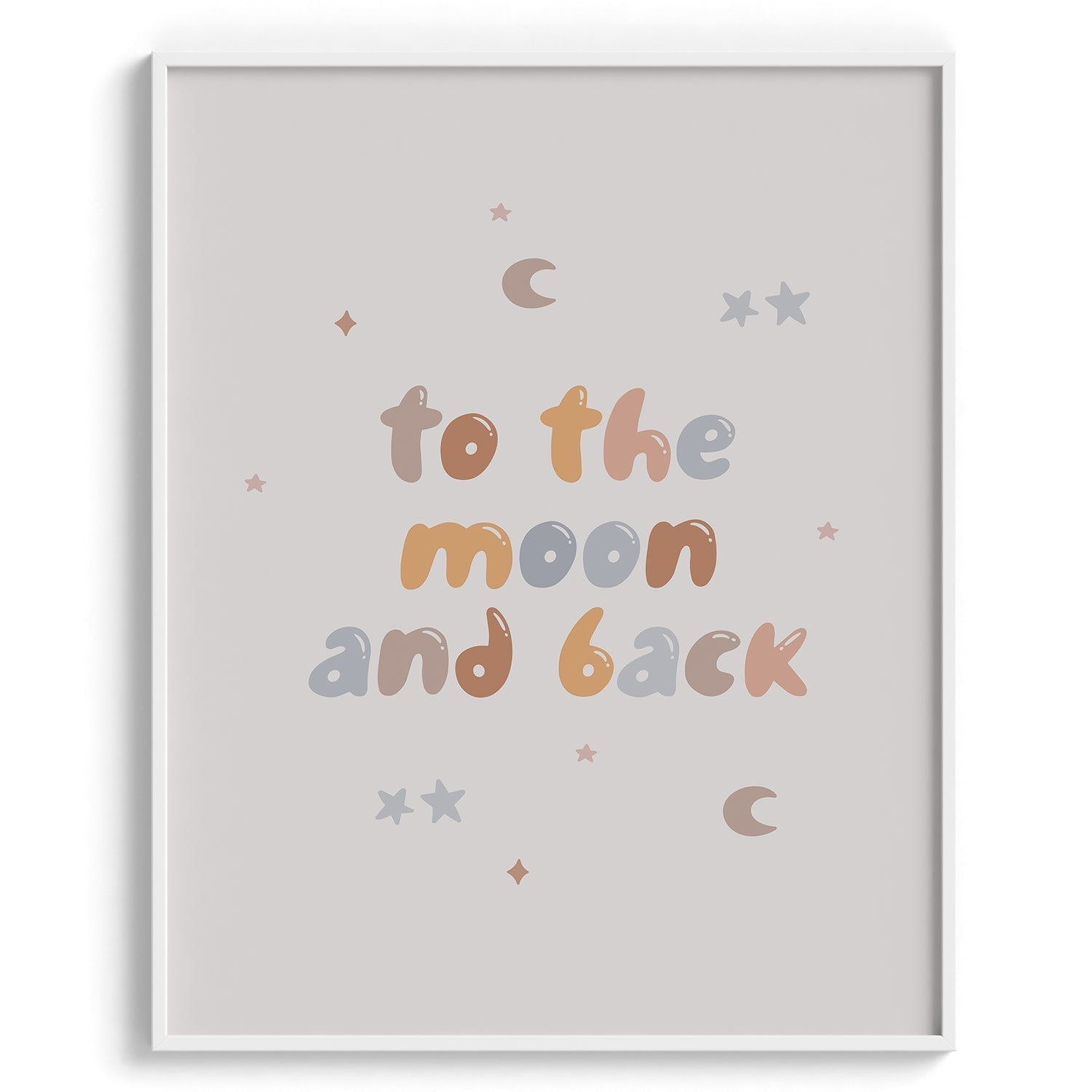 To the Moon and Back Nursery Print
