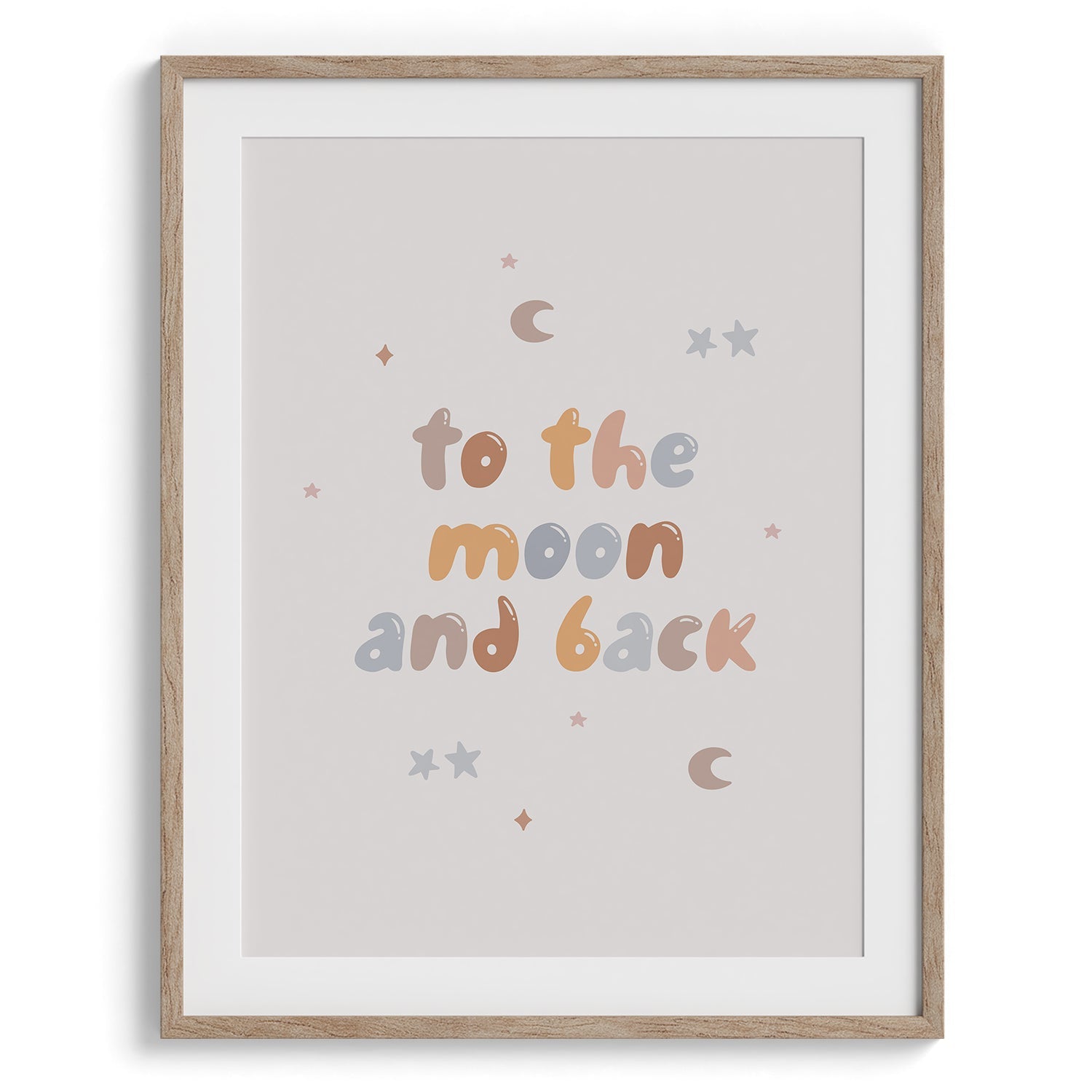 To the Moon and Back Nursery Print