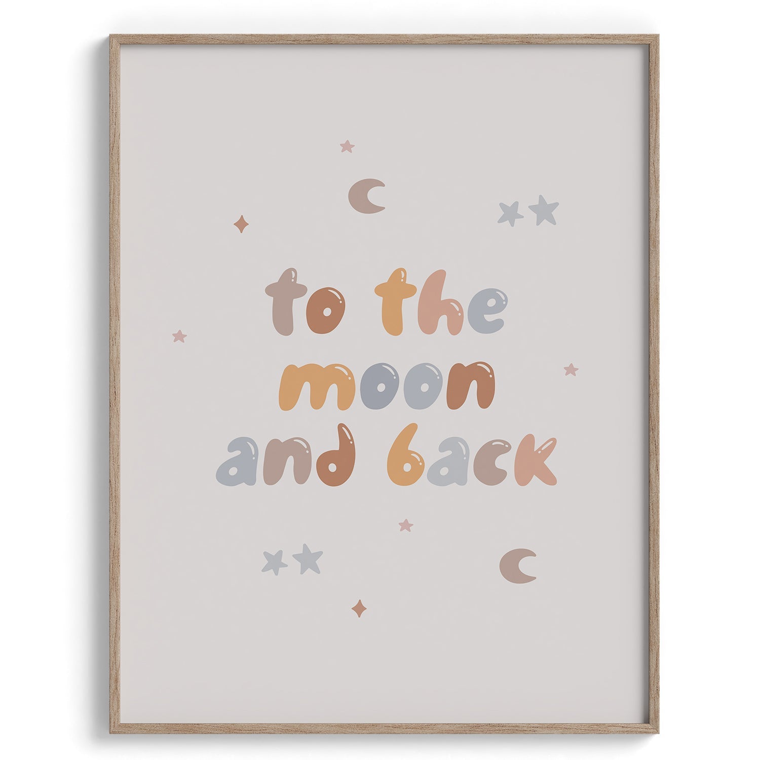 To the Moon and Back Nursery Print