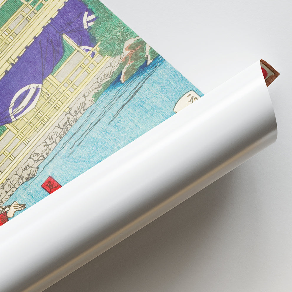 Traditional Japanese Temple Scene