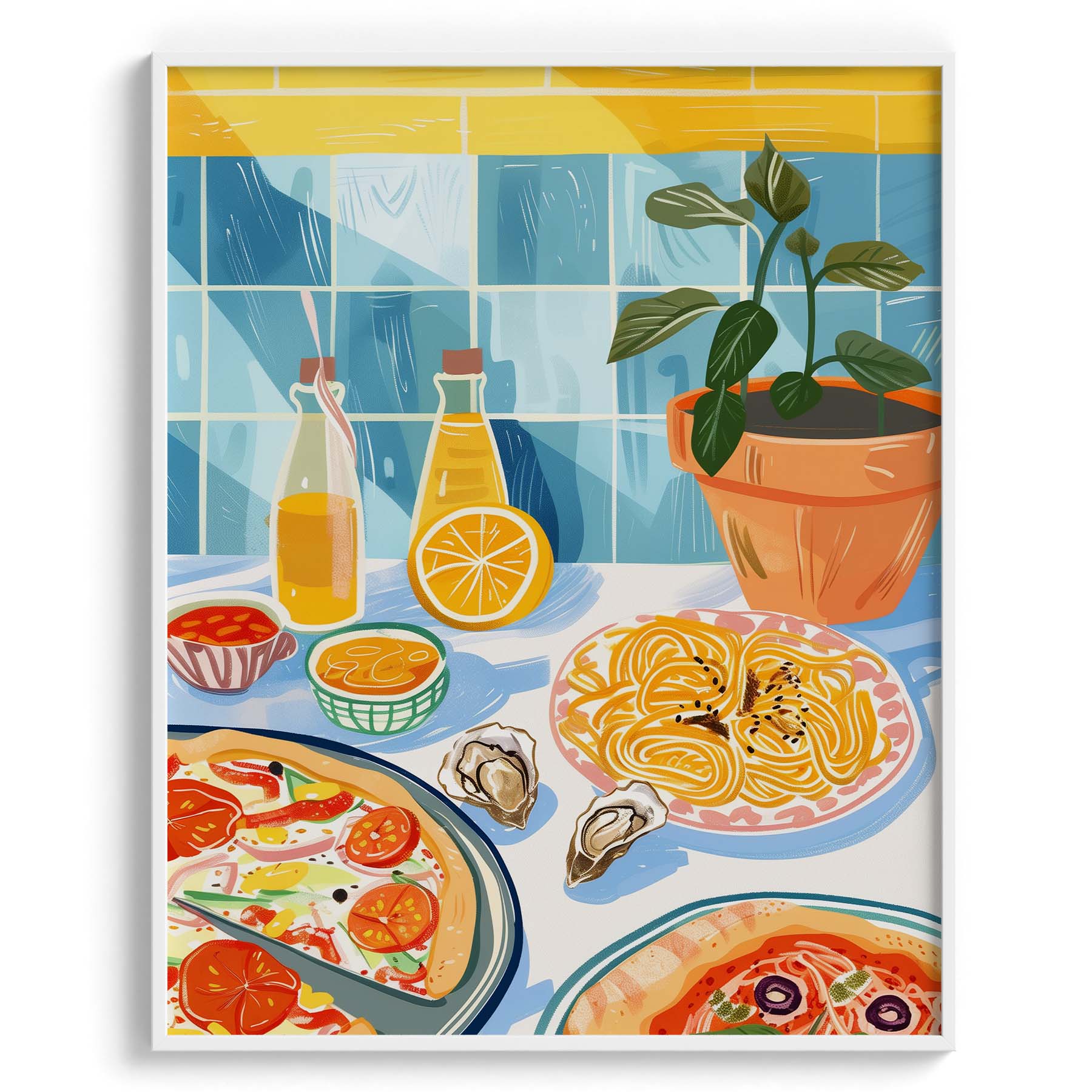 Tuscan Table Spread Canvas Wall Prints