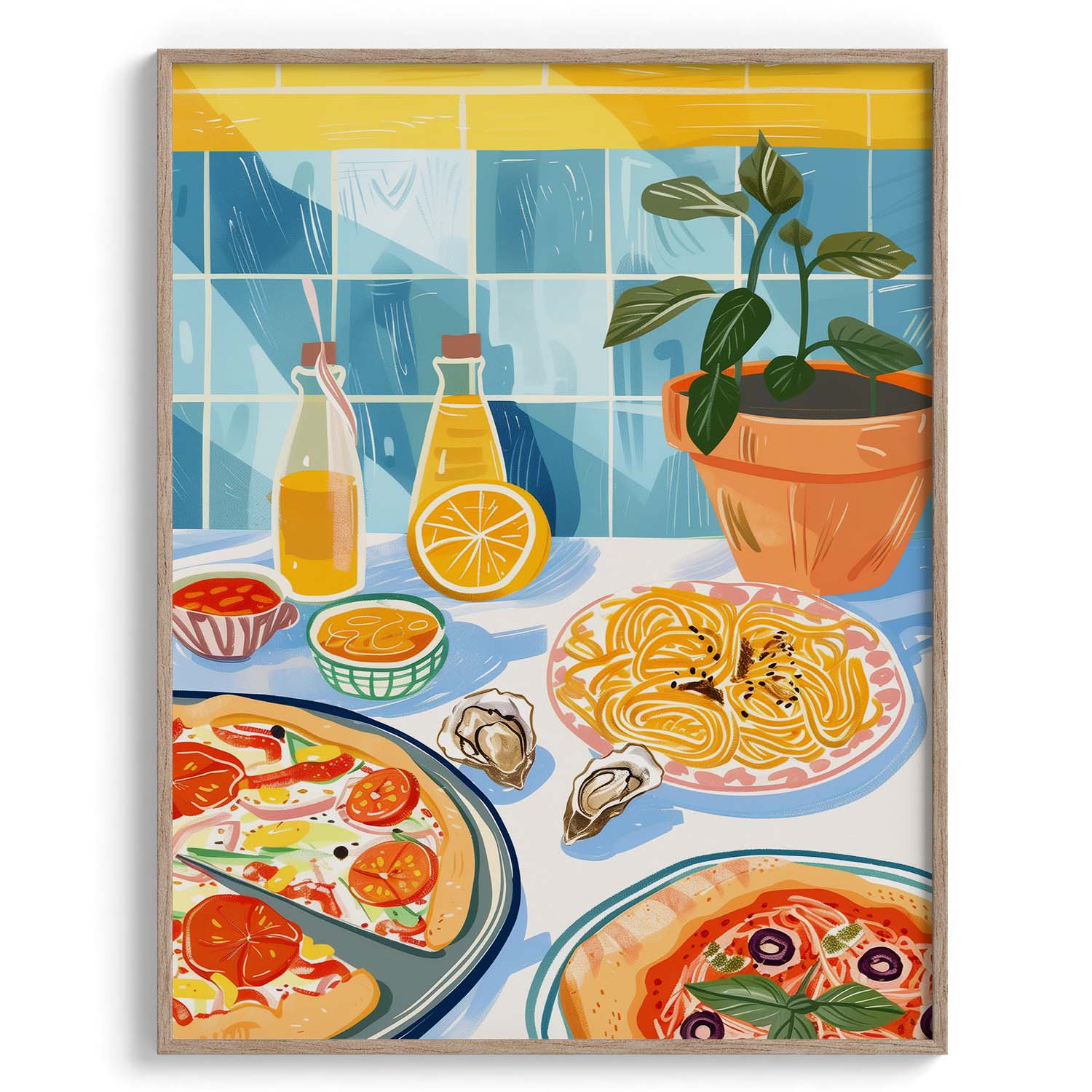 Tuscan Table Spread Canvas Wall Prints
