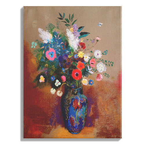 Vibrant Bouquet in Blue Vase