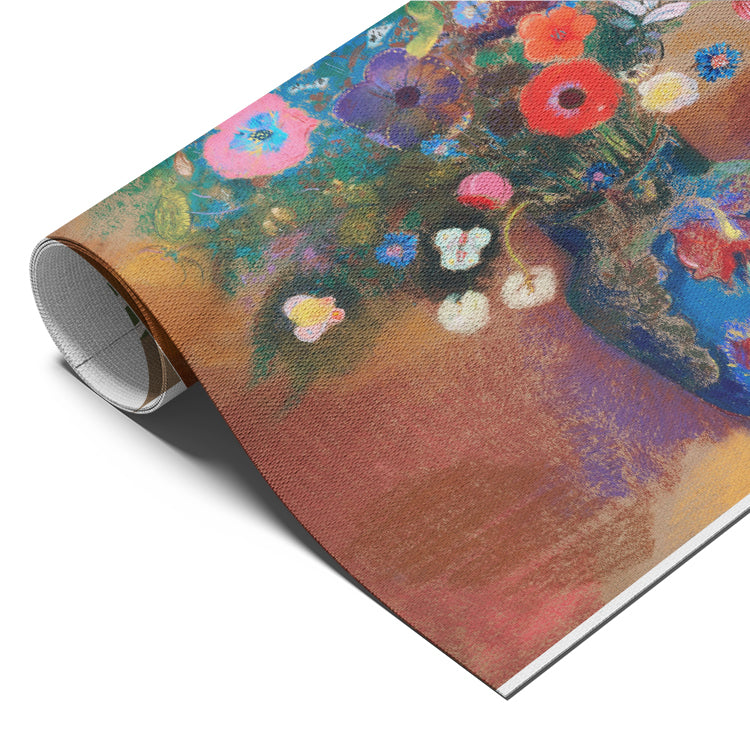 Vibrant Bouquet in Blue Vase