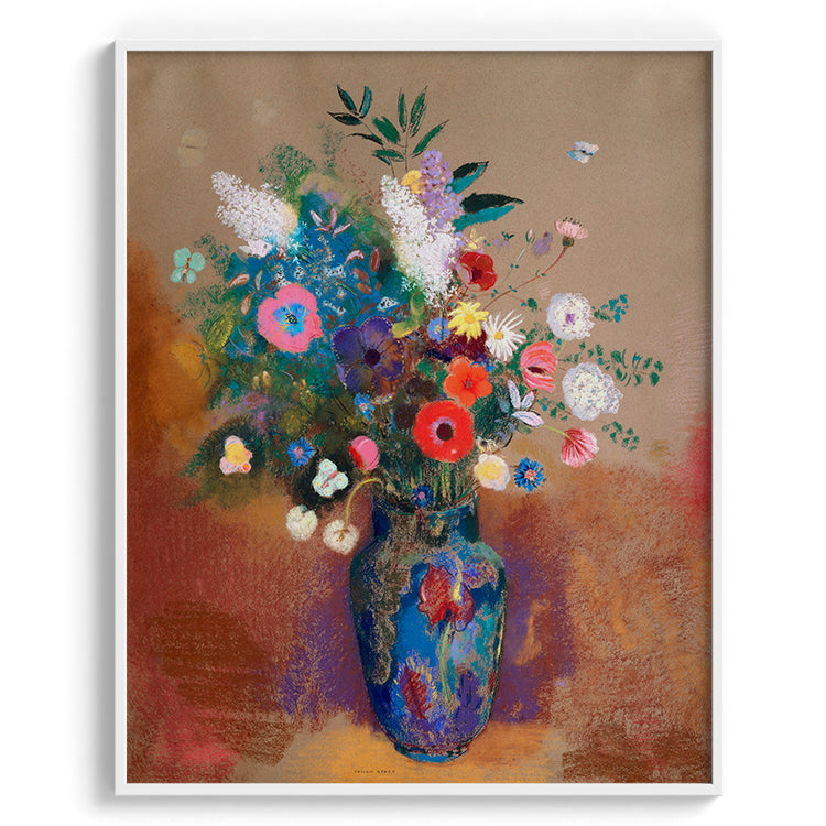 Vibrant Bouquet in Blue Vase