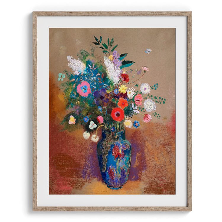 Vibrant Bouquet in Blue Vase