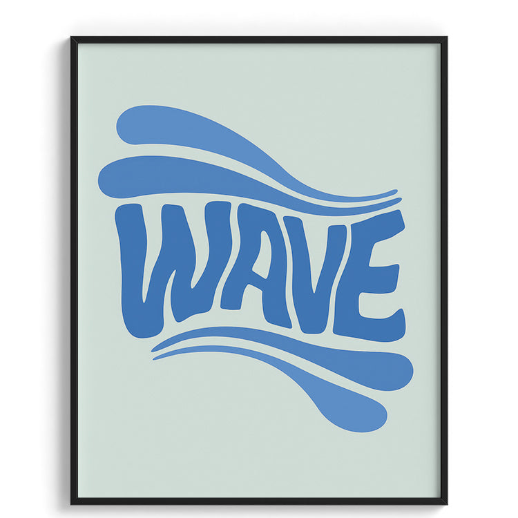 Wave Retro Typography Poster