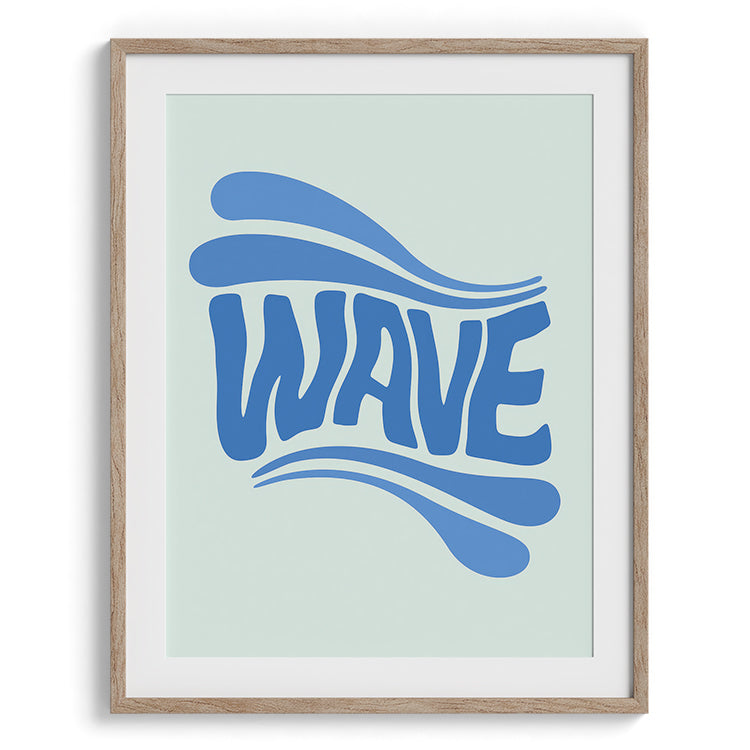 Wave Retro Typography Poster