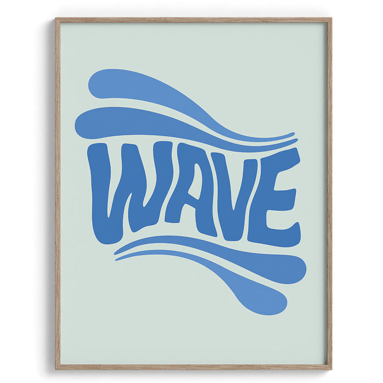 Wave Retro Typography Poster