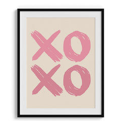 XOXO Pink Brushstroke Typography