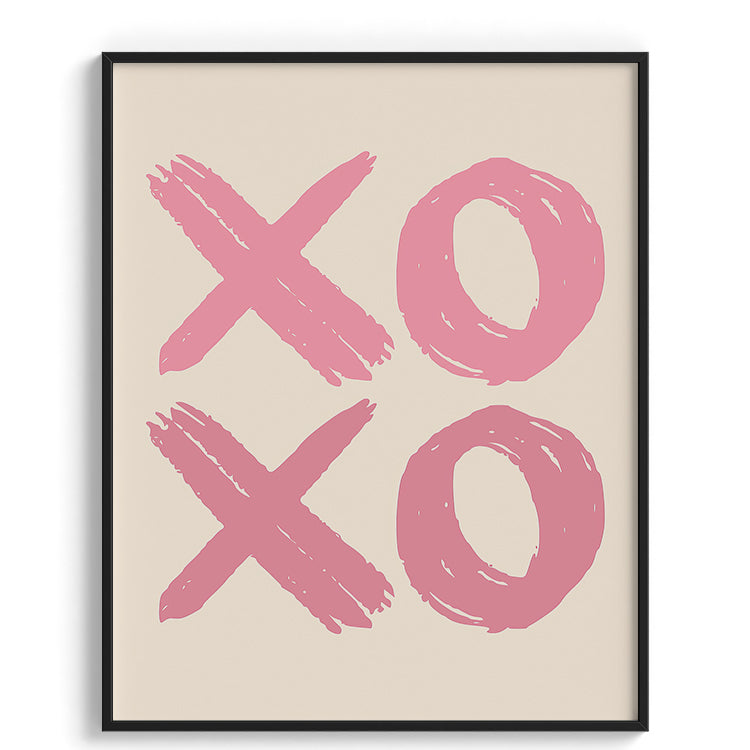 XOXO Pink Brushstroke Typography