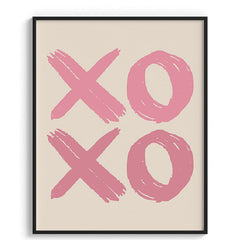 XOXO Pink Brushstroke Typography