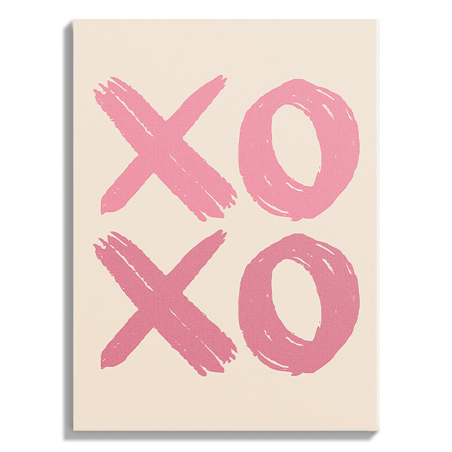 XOXO Pink Brushstroke Typography