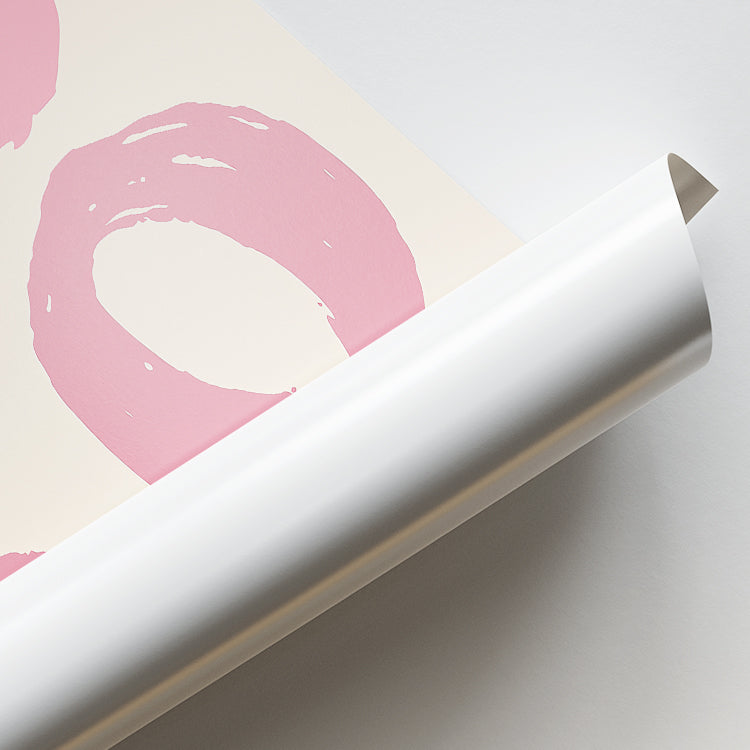 XOXO Pink Brushstroke Typography