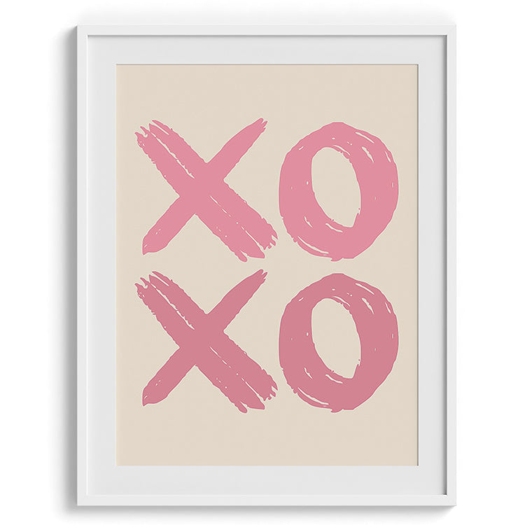 XOXO Pink Brushstroke Typography